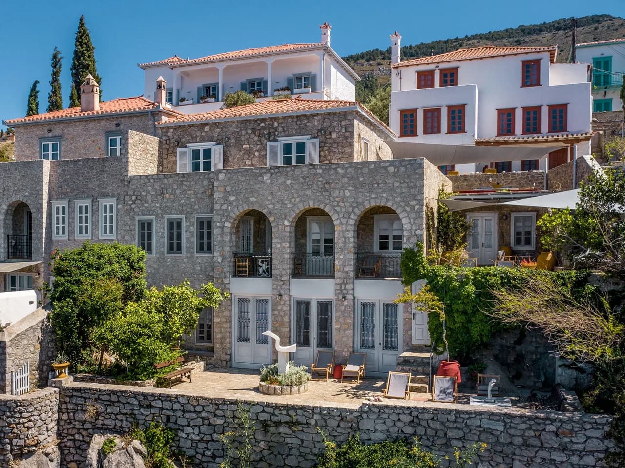 Traditional Stoned House With A Beautiful Large Patio