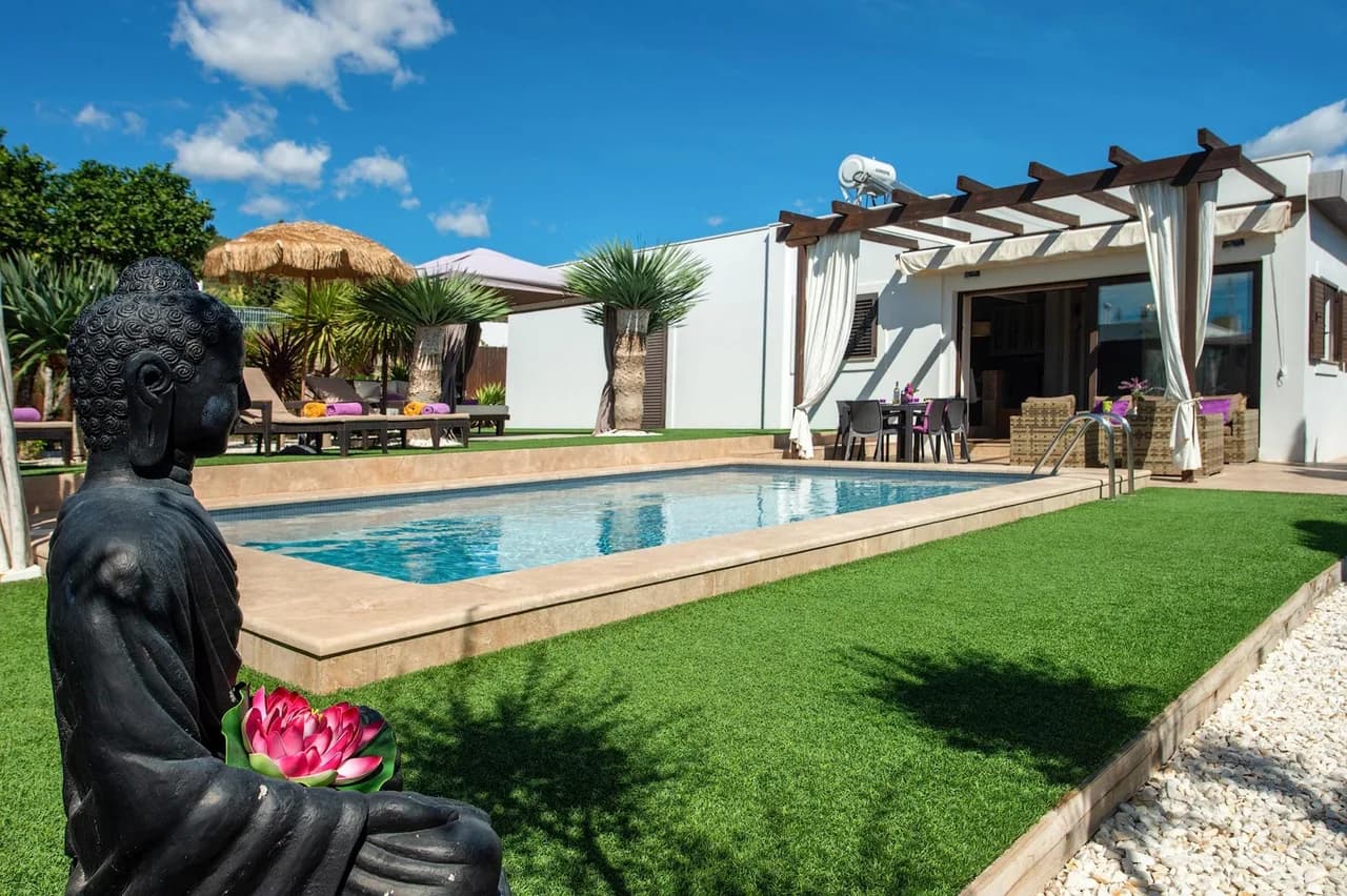 A charming, newly built 3-bedroom villa, situated in an exclusive residential area of Ibiza Town