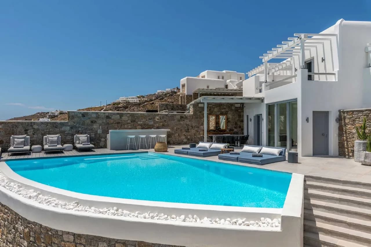 Modernes Juwel in Mykonos' schönster Lage