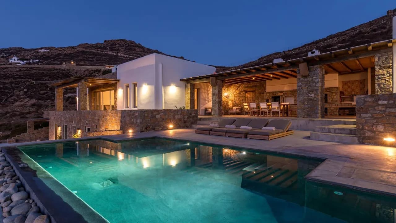 Villa de luxe privée à Mykonos à Ftelia