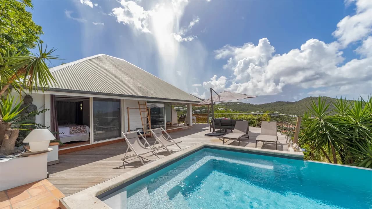 St. Jean Hillside Haven with Pool and Lagoon Views