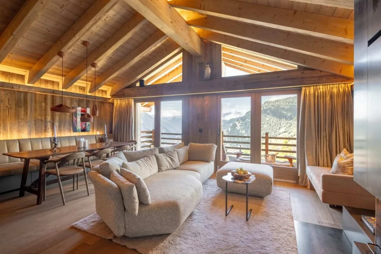 Appartement Verbier Avec Balcon et Cheminée