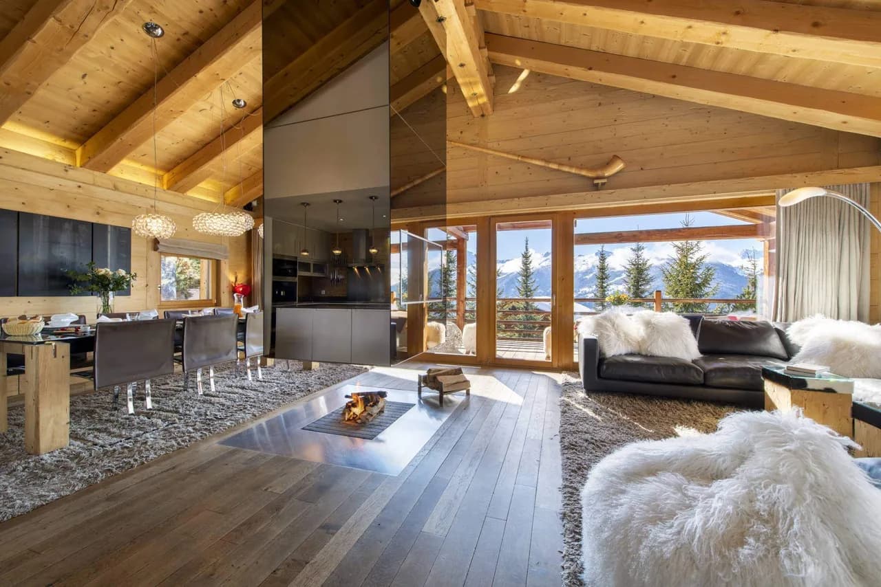 Retraite de Luxe à Verbier Avec Spa et Salle de Sport