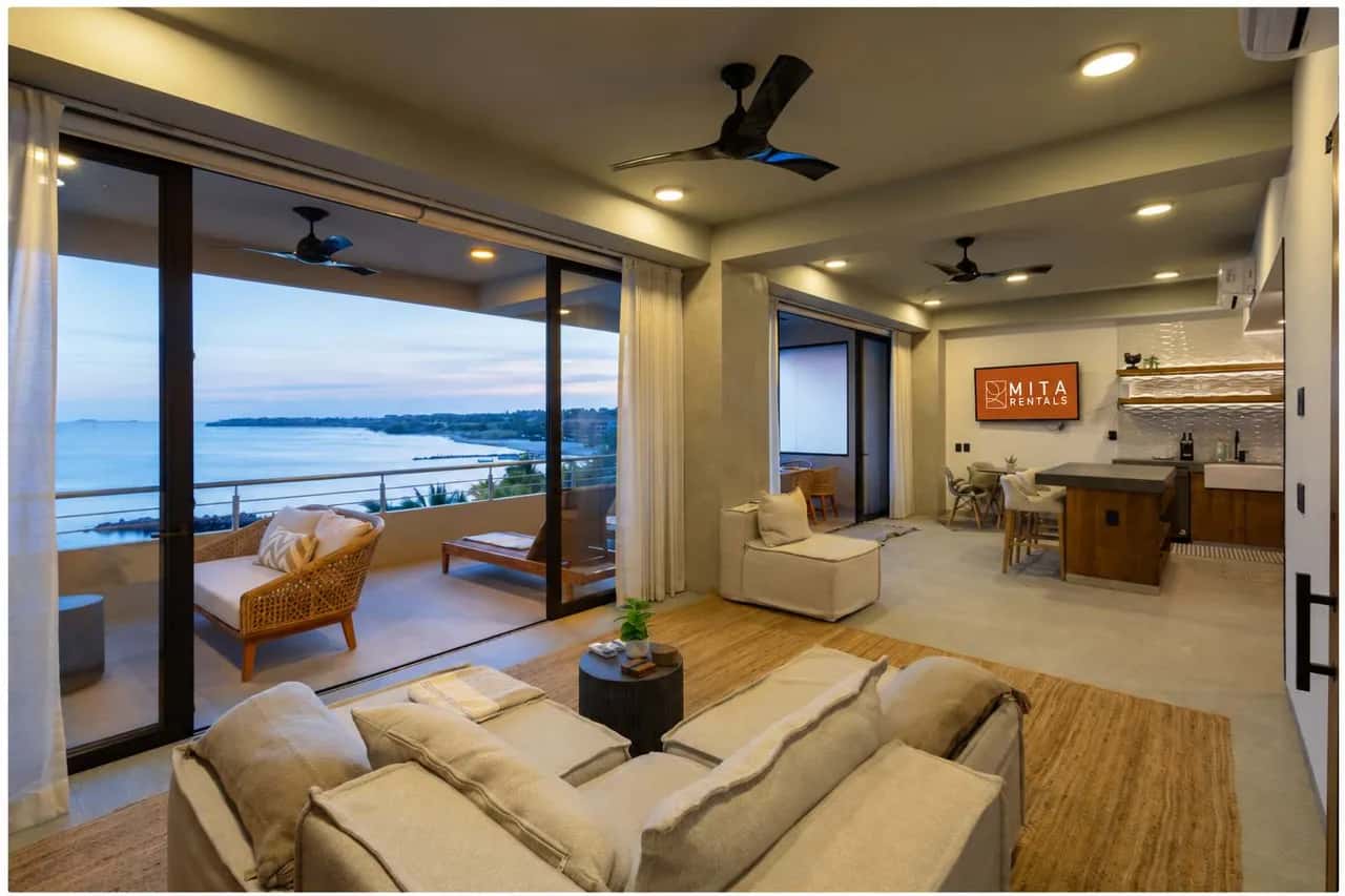 Condo avec piscine sur le toit et vue sur l'océan à Punta Mita
