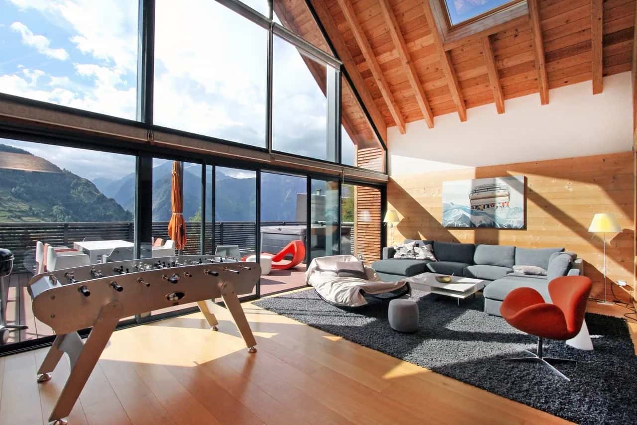 Chalet Alpin de Luxe Avec Jacuzzi Extérieur
