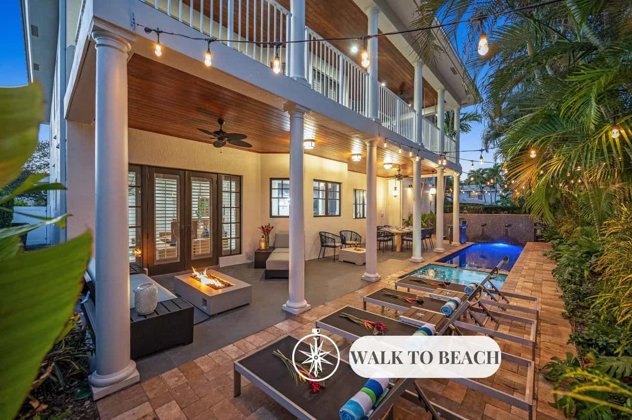 Heated Pool Villa Steps from Beach in Fort Lauderdale