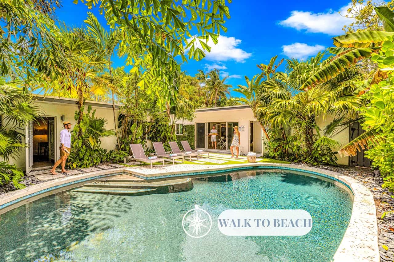 Heated Pool Villa Steps to Beach in Fort Lauderdale