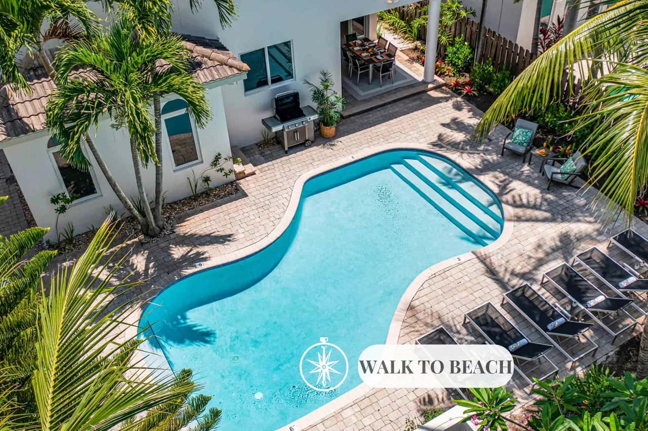 Heated Pool Villa Steps from the Beach in Fort Lauderdale