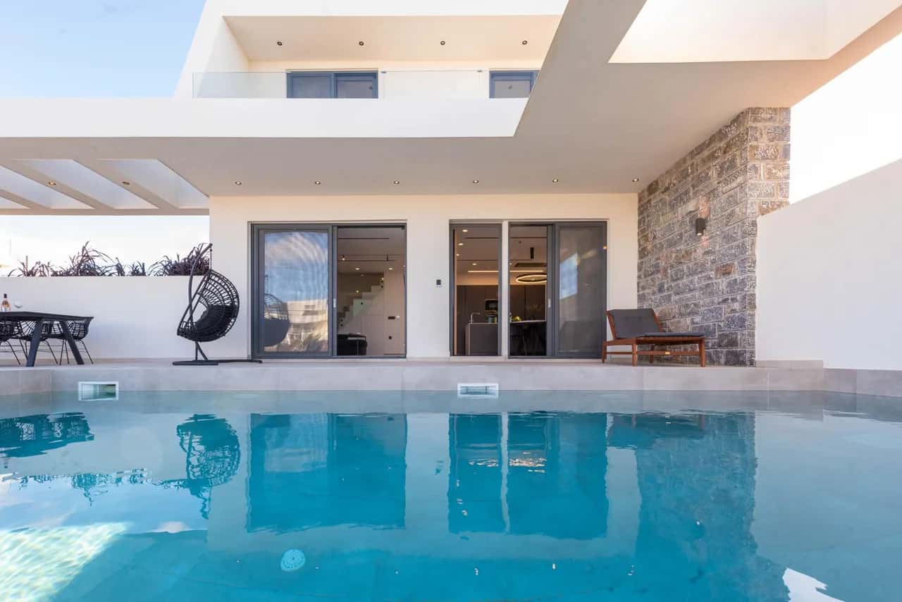 Aethra Deluxe Villa with pool, 700m from Beach