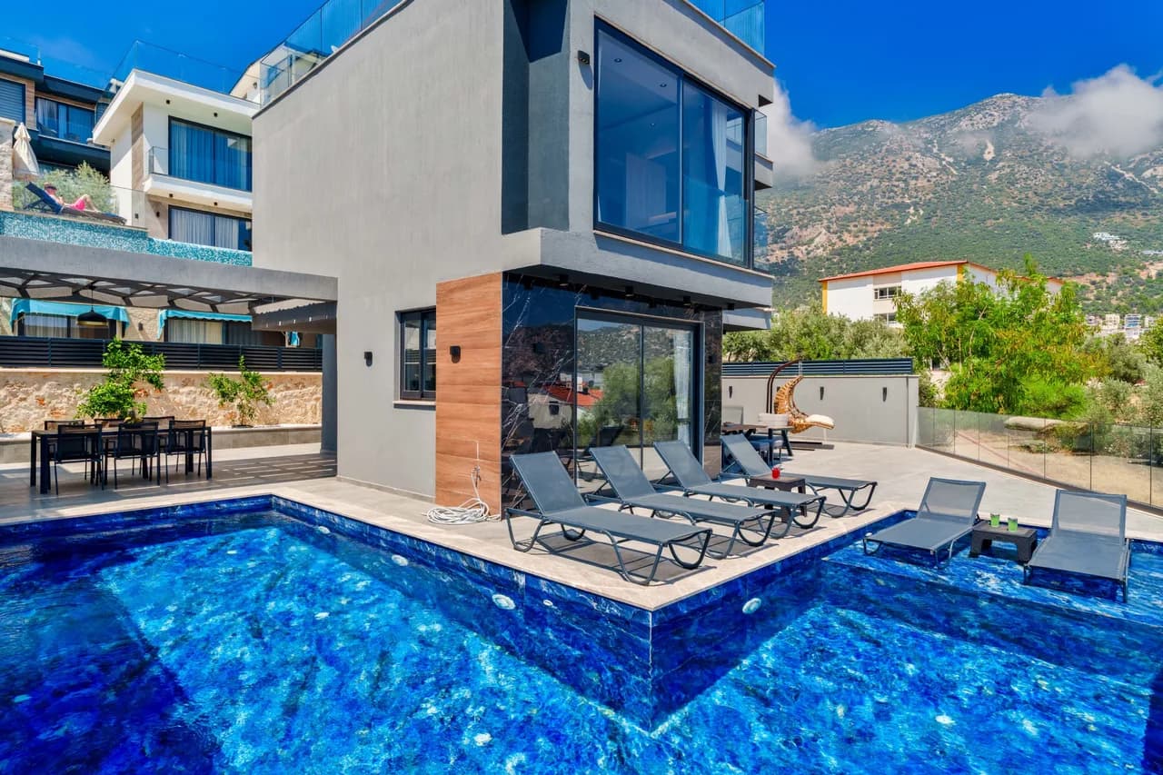 Balcony Terrace Villa in Kalkan